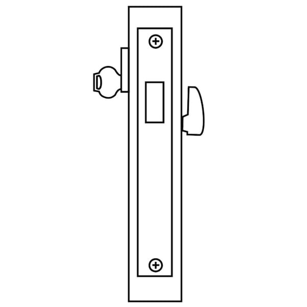 Classroom Deadlock Mortise Lock, Satin Chrome